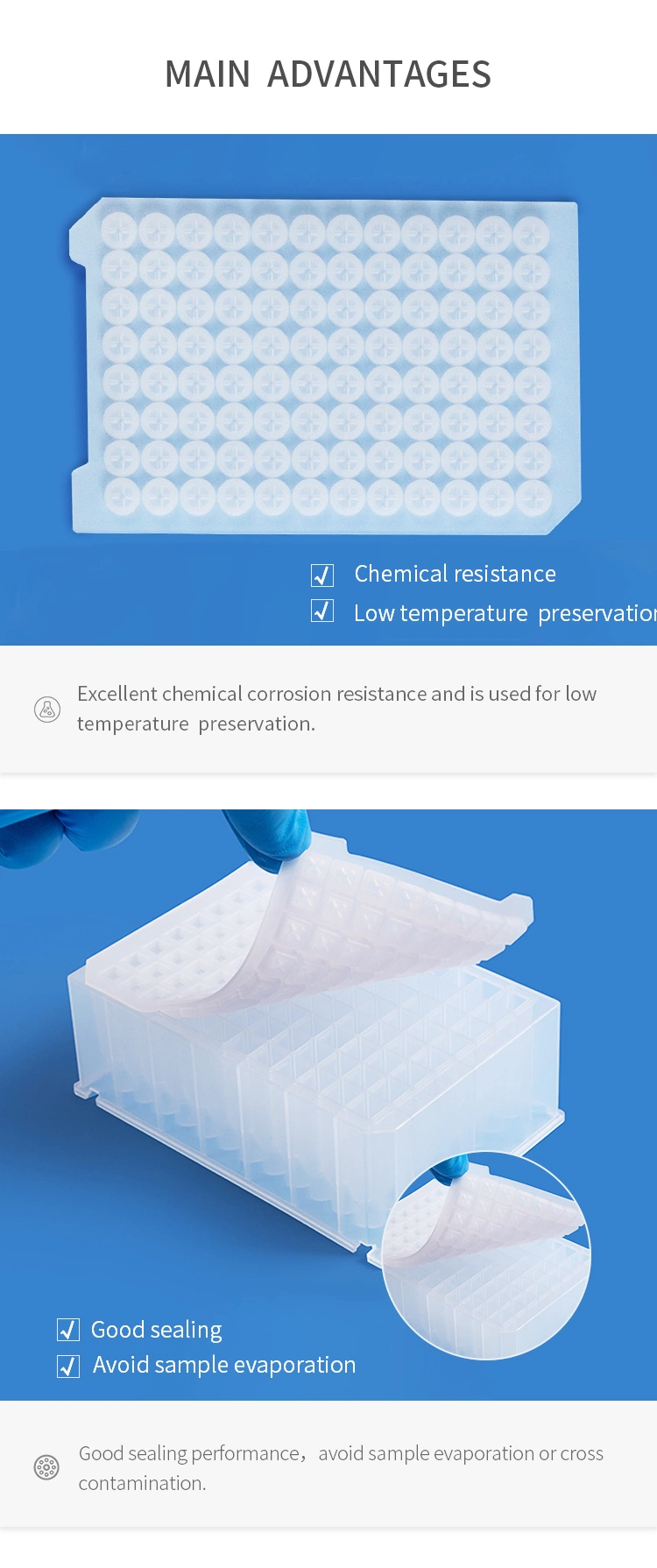 Lab Consumables Silicone Sealing Mat for 24/96/384 Well Deep Well Plate