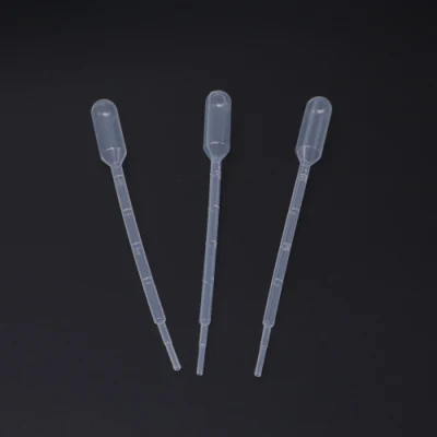 Equipamento médico de plástico laboratório pp material descartável graduado conta-gotas 1ml 2ml 3ml pipetas de transferência estéreis transparentes oem