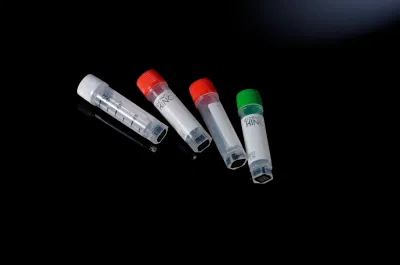 PP Cryovials 2.0ml Frascos criogênicos de código de barras inferior estéril