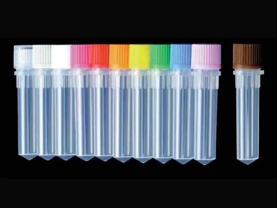 Tubo descartável para laboratório, micro tubo de congelamento, tubo criotubo de plástico, 0,5ml, 1ml, 1,5ml, 2ml, 5ml