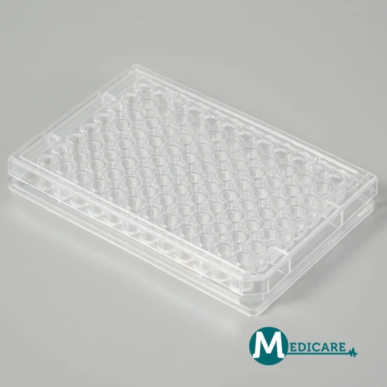 Plástico transparente consumível de laboratório 0.2ml placa de PCR de 96 poços